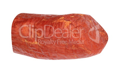 Piece of Boiled and Smoked Meat Isolated