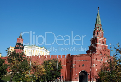 Kremlin tower on sky background