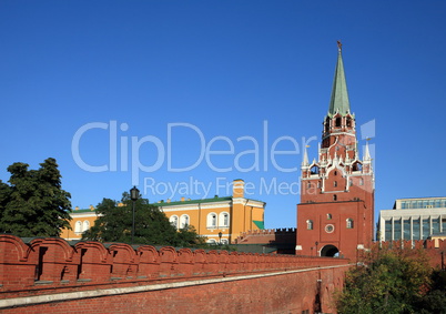 Kremlin tower on sky background