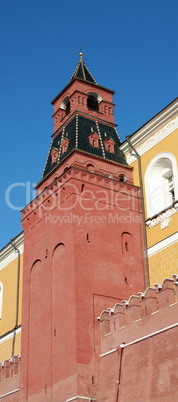 Kremlin tower on sky background