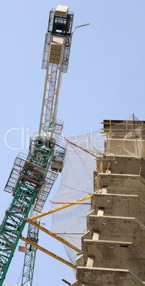 house develop with crane