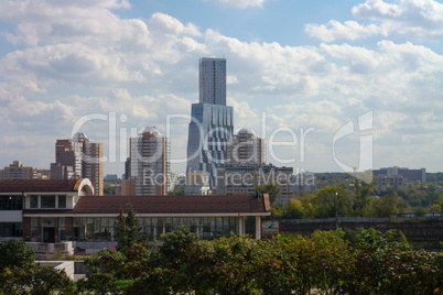 building on sky background