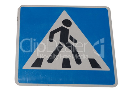 pedestrian crossing sign on street