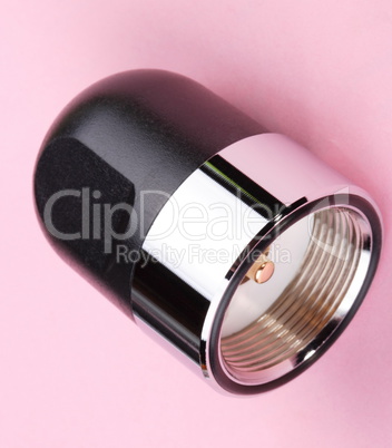 PL259 Connector on Pink Background