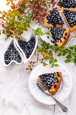 Cheesecake blueberries