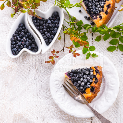 Cheesecake blueberries