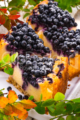 Cheesecake blueberries