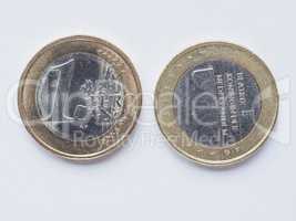 Dutch 1 Euro coin