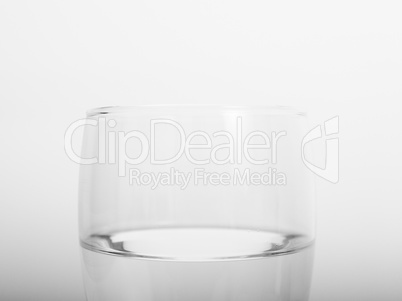 Black and white Glass of water