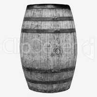 Black and white Wine or beer barrel cask
