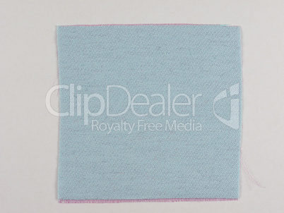 Blue fabric sample