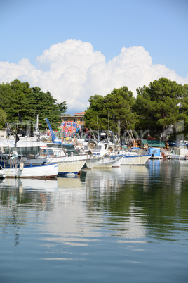 Boote bei Novigrad, Istrien,Kroatien