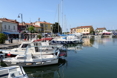 Boote bei Novigrad, Istrien,Kroatien