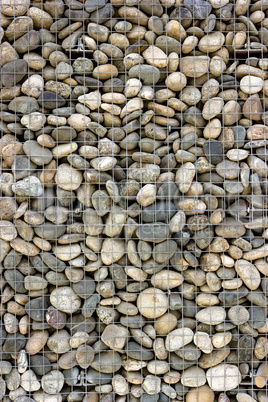 Backgrounds collection - Wall built of sea pebbles