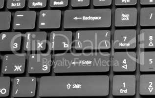 Electronic collection - laptop keyboard with key enter