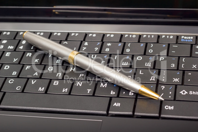 Electronic collection - laptop keyboard with pen