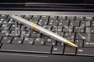Electronic collection - laptop keyboard with pen