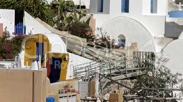 traditional greece architecutre in oia on santorini island