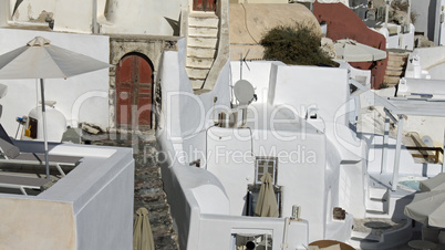 traditional greece architecutre in oia on santorini island