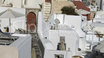 traditional greece architecutre in oia on santorini island