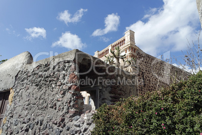 traditional greece architecutre in oia on santorini island