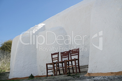 traditional greece architecutre in oia on santorini island