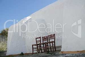 traditional greece architecutre in oia on santorini island