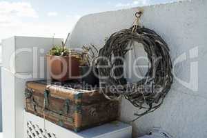 traditional greece architecutre in oia on santorini island