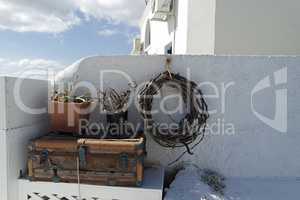 traditional greece architecutre in oia on santorini island