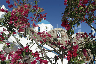 traditional greece architecutre in oia on santorini island