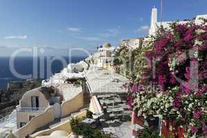 traditional greece architecutre in oia on santorini island