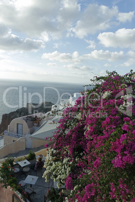 traditional greece architecutre in oia on santorini island