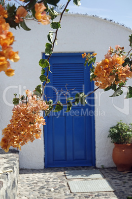 traditional greece architecture in porto castello on santorini