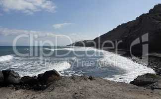 small harbor of porto castello on santorini