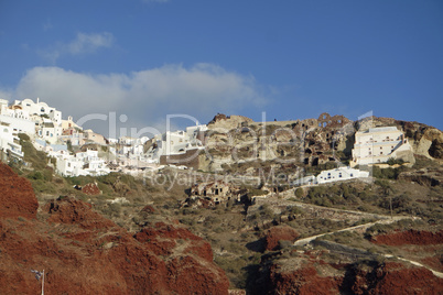 small village ammoudi on greece island santorini