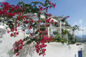 traditional greece village pyrgos on santorini