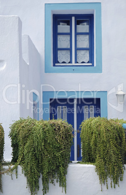 traditional greek village exo gonia on santorini