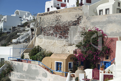 traditional greece architecutre in oia on santorini island