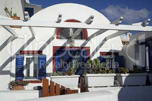 traditional greece architecutre in oia on santorini island