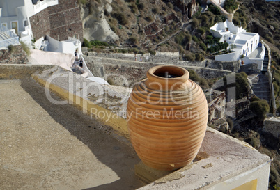 traditional greece architecutre in oia on santorini island