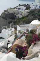 traditional greece architecutre in oia on santorini island