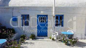 traditional greece architecutre in oia on santorini island