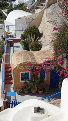 traditional greece architecutre in oia on santorini island