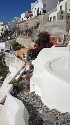 traditional greece architecutre in oia on santorini island