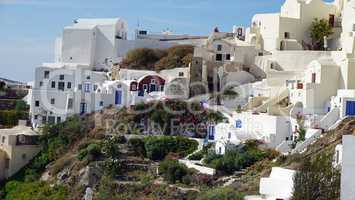 traditional greece architecutre in oia on santorini island