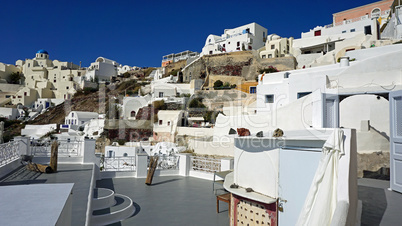 traditional greece architecutre in oia on santorini island