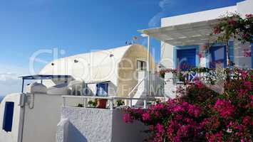 traditional greece architecutre in oia on santorini island