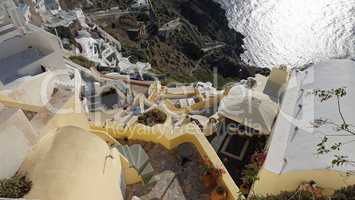 traditional greece architecutre in oia on santorini island