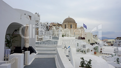 traditional greece architecutre in oia on santorini island