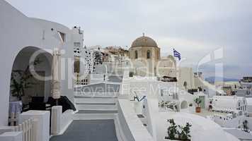 traditional greece architecutre in oia on santorini island